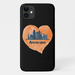 Case-Mate iPhone Case Coloré Amsterdam City Skyline Watercolor Heart P