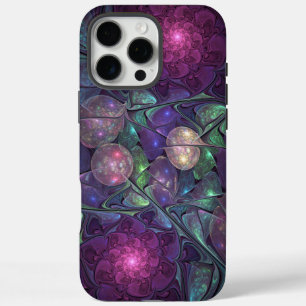 Coques iPhone 16 Pro Max Coloré brillant Art Abstrait Fractal moderne