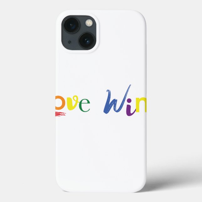 Coques Case-Mate iPhone Coloré, gai, design créatif de Love Wins (Verso)