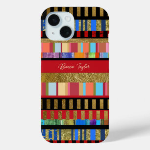 Coque Pour iPhone 15 Coloré Horizontal Grandes Fille Moderne