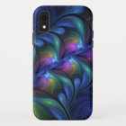 Coloré Lumineux Abstrait Bleu rose Vert Fractal