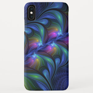 Case-Mate iPhone Case Coloré Lumineux Abstrait Bleu rose Vert Fractal