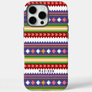 Coques iPhone 16 Pro Max Coloré Moderne Motif Céométrique Personnalisé
