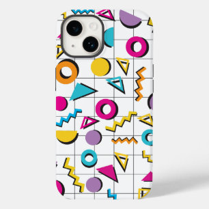 Coque Pour iPhone 14 Colorful 80's Motif géométrique