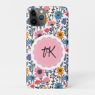 Case-Mate iPhone Case Colorful Whimsical Folk Art Floral Monogramme