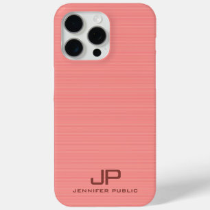 Coque iPhone 15 Pro Max Coloris de teintes Elégant Monogramme moderne Nom