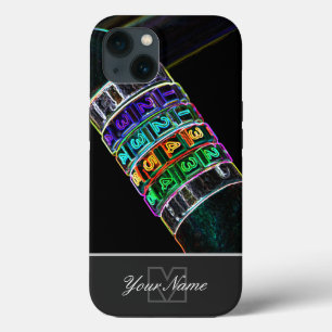 Case-Mate iPhone Case Combinaison Neon-Pop-Art cadenas Monogramme !