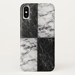 Case-Mate iPhone Case Combiner la texture blanche et noire en pierre de 