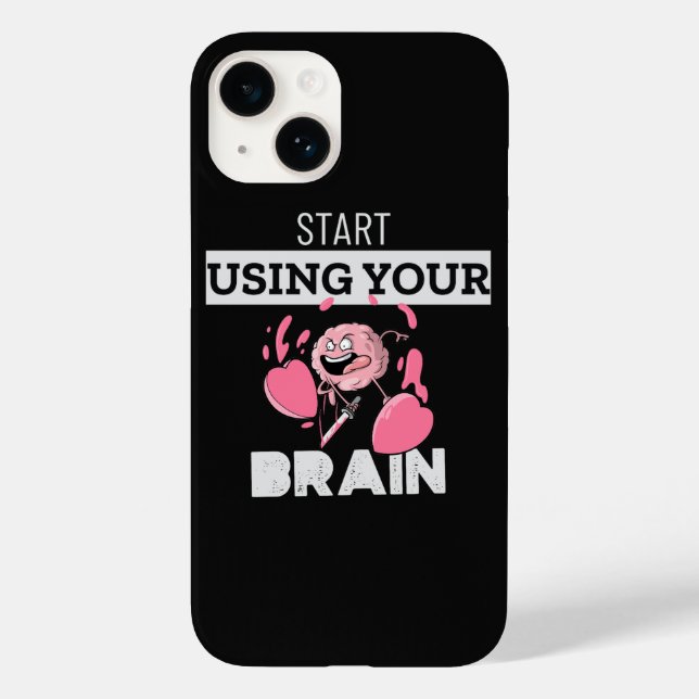 Coques Case-Mate iPhone Commencer à utiliser votre cerveau | Drôle Concept (Verso)