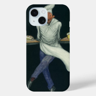 Coque Pour iPhone 15 Commerce alimentaire vintage, boulanger avec desse