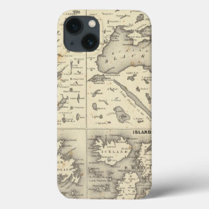 iPhone 13 Coque Comparative Size of Lakes and Islands