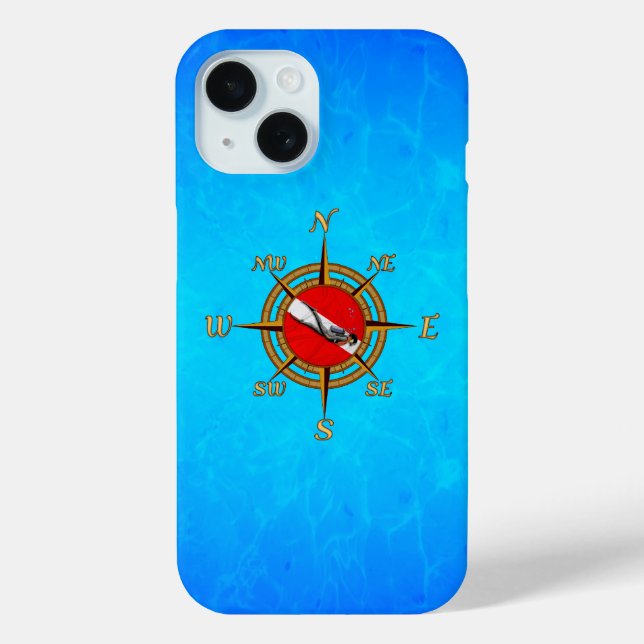 Coques Case-Mate iPhone Compas de plongée nautique (Verso)