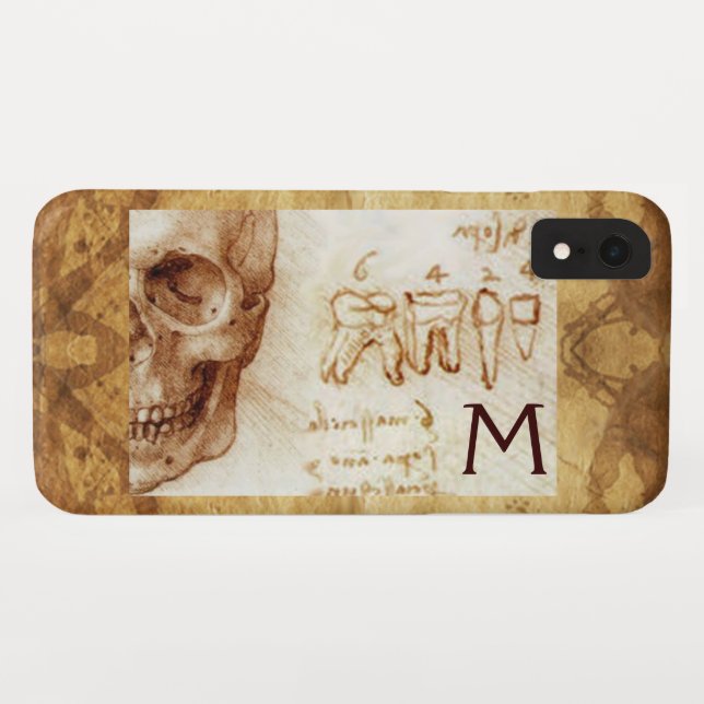 COQUES Case-Mate iPhone COMPÉTENCE ET DENTS, CLINIQUE DENTAIRE, MONOGRAMME (Dos (Horizontal))