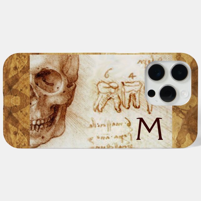 COQUES Case-Mate iPhone COMPÉTENCE ET DENTS, CLINIQUE DENTAIRE, MONOGRAMME (Verso (horizontal))