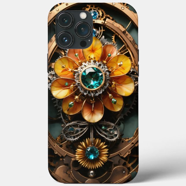 Coques Case-Mate iPhone complexe multi-couche métallique steampunk mécaniq (Verso)