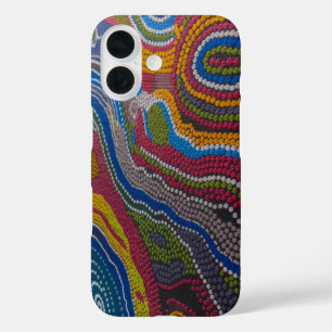 Coque Pour iPhone 16 Composition Abstraite des petits points colorés