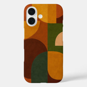 Coque Pour iPhone 16 Composition Abstraite Moderne du Milieu du Siècle