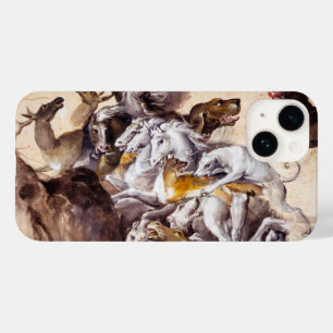 COQUE POUR iPhone 14 COMPOSITION AVEC DES ANIMAUX, CHEVAUX D'ÉLEVAGE, C