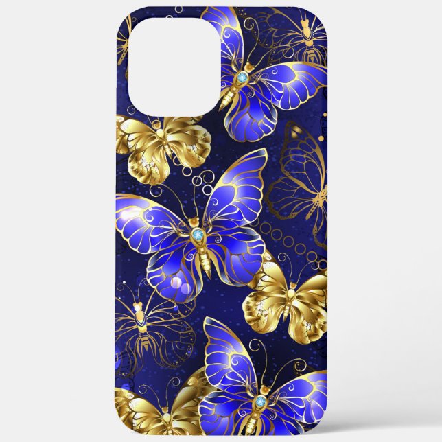 Coques Case-Mate iPhone Composition avec papillons Sapphire (Verso)