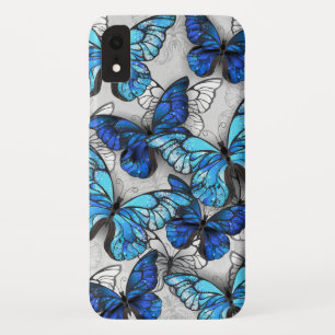 Case-Mate iPhone Case Composition des White and Blue Butterflies