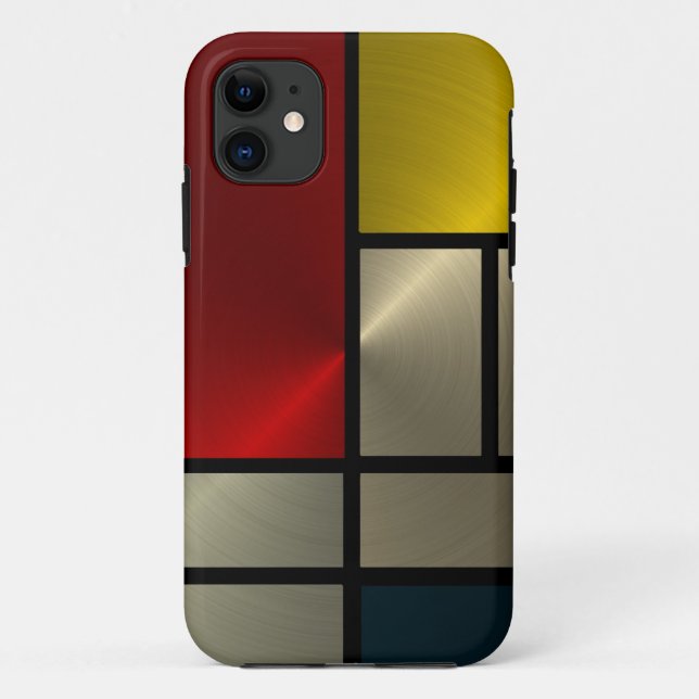 Coques Case-Mate iPhone Composition en Piet Mondrian (Goldl) (Dos)