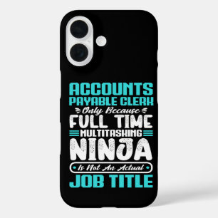 Coque Pour iPhone 16 Comptabilité Payable Clé Titre de l'emploi Compéte