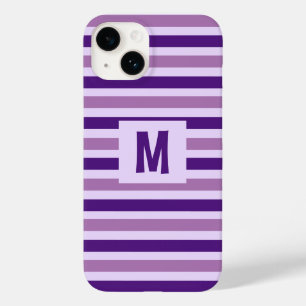 Coque Pour iPhone 14 Conception à rayures mures violettes unique initia