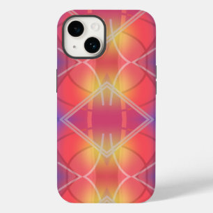Coque Pour iPhone 14 Conception abstraite à couche de néon souple