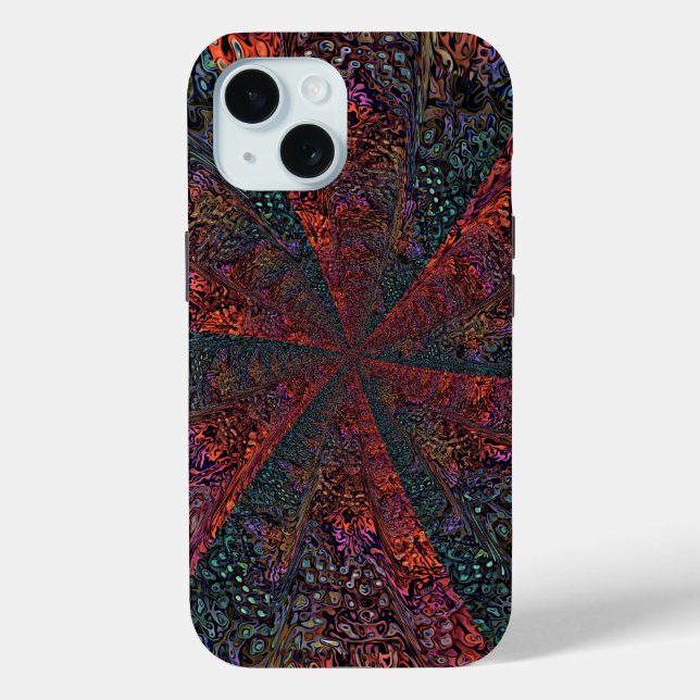 Coques Case-Mate iPhone Conception Abstraite de Kaléidoscope Fractal Élect (Verso)