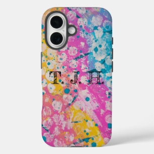 Coque Pour iPhone 16 Conception abstraite de multicolore brillant