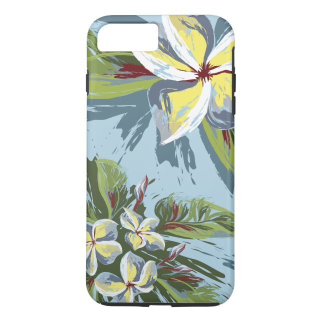 Coques Case-Mate iPhone Conception abstraite de Plumeria (Dos)