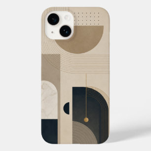 Coque Pour iPhone 14 Conception Abstraite Géométrique Minimaliste de Lu