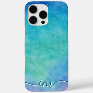 Coques iPhone 16 Pro Max Conception abstraite moderne avec Initiales et Nom