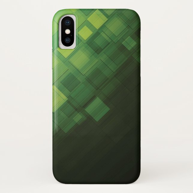 Coques Case-Mate iPhone Conception abstraite verte de technologie (Dos)