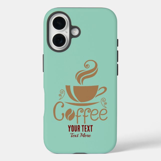 Coques Case-Mate iPhone Conception Amoureux du Café – Graphisme Minimalist (Verso)
