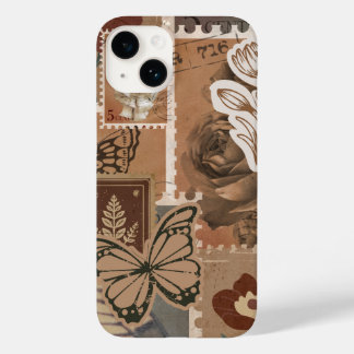 Coque Pour iPhone 14 Conception Brown esthétique vintage