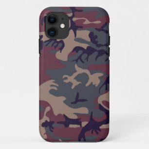 Etui iPhone Case-Mate Conception brune grise rouge de camouflage