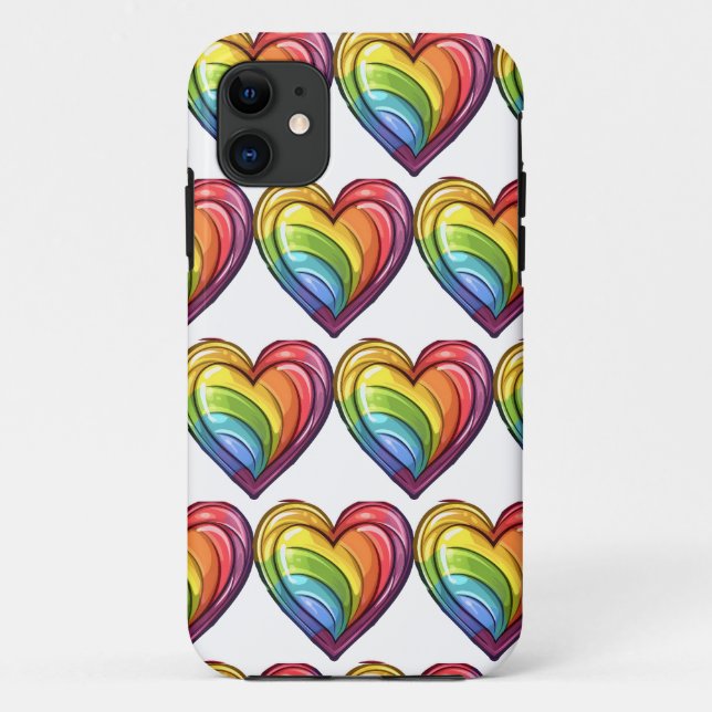 Coques Case-Mate iPhone Conception cardiaque gay pride (Dos)