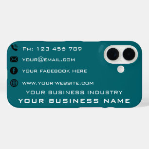Coque Pour iPhone 16 Conception Carte de visite promotionnelle de votre