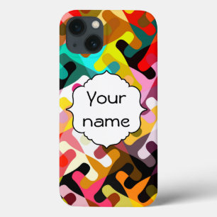 Etui iPhone 13 Conception colorée d'abrégé sur formes