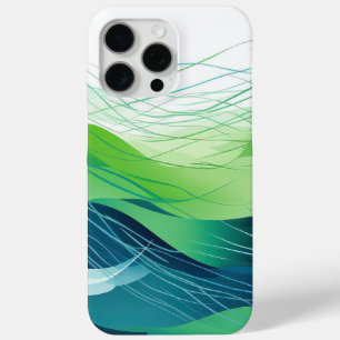 Coque iPhone 15 Pro Max Conception colorée des ondes abstraites
