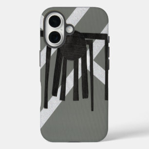 Coque Pour iPhone 16 Conception d'araignée géométrique