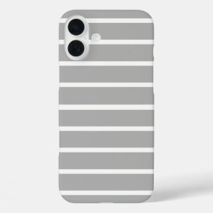 Coques iPhone 16 Plus Conception de bandes grises cendrées