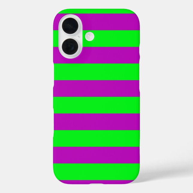 Coques Case-Mate iPhone Conception de bandes violettes et vertes (Verso)