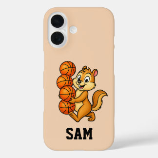 Coque Pour iPhone 16 Conception de basketball personnalisée avec un écu