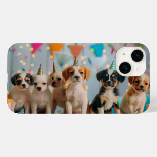 Coque Pour iPhone 14 Conception de célébration d'anniversaire de chiots