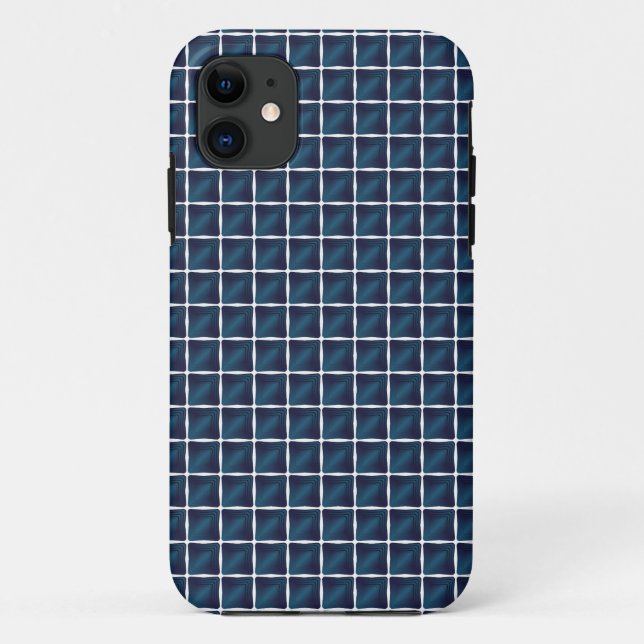 Coques Case-Mate iPhone Conception de compartiment arrondie bleue (Dos)