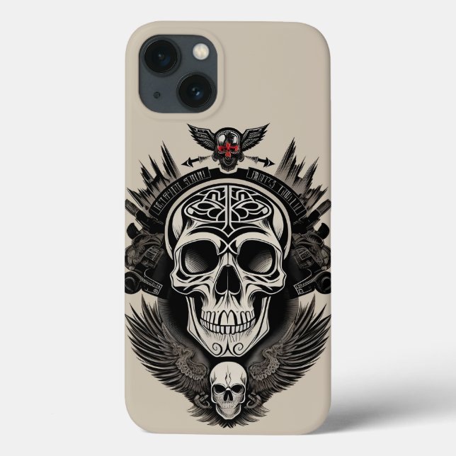 Coques Case-Mate iPhone Conception de crâne gothique (Verso)