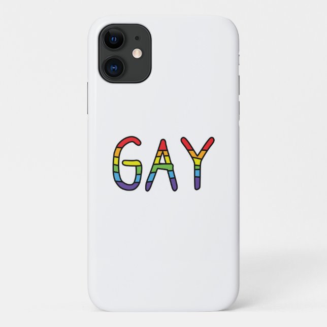 Coques Case-Mate iPhone Conception de Doodle Gay (Dos)