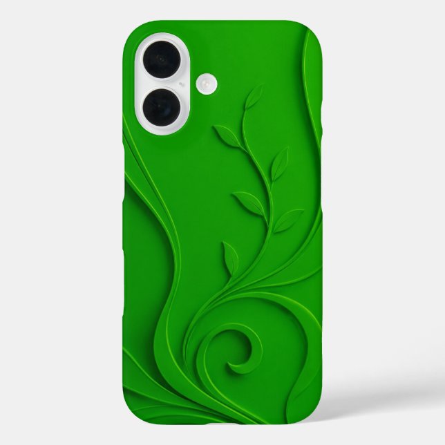 Coques Case-Mate iPhone Conception de feuille minimale verte (Verso)